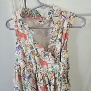 Mini Boden Animal Print Wrap Dress 4-5